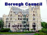 Borough Council; July Meetings: Monday, July 2 Monday, July 16 Executive Session at 6PM ...
